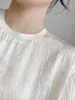 Nuevos Tops Estilo Chino para Mujer 2025 Nuevos Tops Jacquard Oscuro Patrón Satén Manga Corta para Mujer Verano Albaricoque Camiseta Cuello Redondo