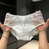 Introdução Charmosa* Calcinhas femininas de cintura média com bolinhas, novas cuecas de renda em malha fina de alto valor para mulheres