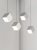 Lustre de Restaurante de Luxo Leve Moderno Simples Criativo Minimalista Novo Cubo Único Três Cabeças Pequeno Bar Mesa de Jantar Lâmpada