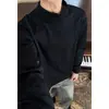 Camiseta de Manga Larga Boxy con Parches y Cuello en V Pequeño para Hombre, Primavera 2026 Oversize Holgada Sudadera Deportiva Fresca para Fitness
