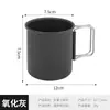 Taza de té pequeña plegable para acampar al aire libre, portátil, ultraligera, de aleación de aluminio, para acampar, picnic, taza de café, mini taza de agua