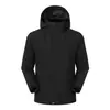 Chaqueta Hardshell Tres en Uno para Exteriores para Hombres y Mujeres con Capucha Desmontable, Set de Dos Piezas, Cortavientos, Impermeable, Ropa de Montañismo, Logo Estampado