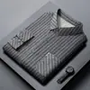 Camisa Nueva de Manga Larga para Hombre, Sin Planchar, Cuello de Solapa, Top Estilo Primavera/Otoño, Versátil, Elástica, Amigable con la Piel, Casual, Estilo para Personas de Mediana Edad
