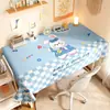 Toalha de Mesa Desenho Animado, Sem Lavagem, Impermeável, À Prova de Óleo, Resistente ao Calor, Estilo Dopamina Creme, Toalha de Mesa Retangular, Protetor de Mesa, Chá