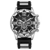 Venta Caliente Transfronteriza Reloj para Hombre Reloj para Hombre Luz Azul Negocios Esfera Grande Reloj de Cuarzo Correa de Silicona Fabricantes en stock
