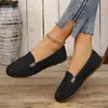 Sapatos Femininos Plus Size Europeus e Americanos Transfronteiriços 2026 Nova Coleção Primavera e Outono Mocassins Baixos Slip-On Sapatos Individuais Femininos de Comércio Exterior Atacado