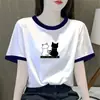 Moda de Comércio Exterior Transfronteiriço Mamãe Verão Novo Estilo Versátil Patchwork Jovem Camiseta de Manga Curta para Mulheres