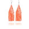 Pendientes de cuentas de estilo bohemio europeo y americano color tejido a mano borla larga pendientes de cuentas Miyuki venta al por mayor