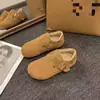 Zapatos Birkenstock de Peluche Completamente Cubiertos para Mujer 2026 Otoño/Invierno Nueva Llegada Terciopelo Plus Slip-on Hebilla Perezoso Versátil Casual Zapatos de Algodón