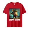 Camisetas Gráficas de Algodón Divertidas de Peces Trippi Troppi Brainrot Italiano