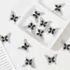 Contas criativas em formato de asa de borboleta brilhante cravejadas de diamantes para colares, pulseiras, brincos, acessórios de cabelo, presilhas de cabelo e componentes decorativos feitos à mão para DIY