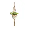 Cuerda de Algodón Tejida a Mano Estilo Bohemio Maceta para Plantas y Flores Cesta Colgante Bolsa de Red Cuerda para Colgar Colgante de Pared Cuerda para Colgar