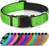 Coleira para Cachorro de Nylon Refletiva Transfronteiriça Coleira para Animal de Estimação Ajustável Coleira para Animal de Estimação Pequeno e Médio Colorida Coleira para Animal de Estimação Atacado