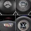 Adecuado para Changan Volkswagen Mercedes-Benz Bmw Audi Volante de coche Logotipo con incrustaciones de cristal de diamante con pegatina de modificación de logotipo de coche de diamante