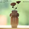 Vaso de Beleza de Grés Chinês Zen Retrô Escritório Arranjo de Flores Hidropônico Cerâmica Interior Desktop Enfeites Recipiente para Flores