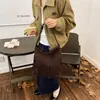 2026 Bolso Cubo de Nicho Estilo Retro de Moda Borla Bolso de Mujer Mate Casual Versátil Bolso de Mano Bolso Cruzado Bolso Cubo