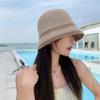 Chapéu de pescador feminino primavera e verão nova chegada feminina renda elegante chapéu de balde japonês simples chapéu protetor solar chapéu de bacia pequena showface