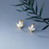 Pendientes de circonita mini de estilo japonés y coreano para mujer, elegantes, exquisitos y frescos, de estilo frío, a la moda, combinables con todo.