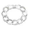 Estilo Harajuku ins Moda Simples Pulseira Cubana Cravejada com Diamantes para Homens e Mulheres Hip-hop Pulseira Grossa de Celebridade da Internet Joias de Pulseira