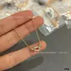 Collar con Hebilla de Herradura Fred V Oro Gama Alta para Mujer, Chapado en Oro Rosa de 18K, Incrustado con Diamantes, Cadena de Clavícula de Moda, Cadena de Cuello de Lujo Ligero