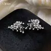 Pendientes Exquisitos de Zirconia con Forma de Gota de Agua Fuegos Artificiales Perla Estilo Coreano Clip para Orejas de Lujo Ligero con Sensación de Alta Gama para Mujeres Sin Perforaciones en las Orejas Joyería de Oreja de Nicho para Mujeres