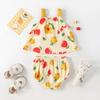 Camisola de Bebé Verano Bebé Niña Lindo Súper Lindo Sin Mangas Algodón Traje de Falda Estilo Coreano Verano Ropa Floral