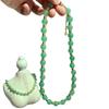 Cadena de Collar de Jade Dongling Natural de 10 mm Cadena Clavicular Estilo Literario Nuevo Estilo Chino