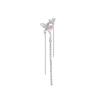 Melodía de Amor Romántico Zircón de Nicho Flor Rosa de Amor Borla Mezcla y Combina Clip para Hélice de Oreja Moda Todo-partido Personalidad
