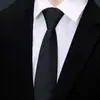 Corbata con cremallera formal de negocios para hombre, Corbata perezosa negra a rayas azules ajustada para novio, Fácil de poner y quitar