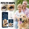 Colírio para Pets, Colírio Suave e Refrescante para Pets Remover Manchas de Lágrimas e Suavizar a Pele da Área dos Olhos