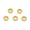 Cuentas Espaciadoras Flor Pequeña con Diamante Chapado en Oro de 18 Quilates Pulsera de Cuentas Hecha a Mano DIY Rueda de Cuentas para Pulsera Accesorios de Zirconia C45