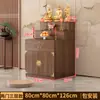 Mesa de Altar de Madera Maciza para Uso Doméstico con Portaincienso, de Doble o Triple Nivel, con Cajón y Tablero Deslizante para Estatuas de Guanyin y Dios de la Riqueza