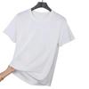 Camiseta de Manga Curta para Comércio Exterior Masculina de Verão Tendência Marca Algodão Puro Manga Curta Ombro Cor Sólida Camisa Básica Roupas Largas Estilo Hong Kong Simples