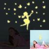 Nuevo Cuarto de Niños Nuevos Adhesivos de Pared Luminosos Combinación de Moda Adhesivos Fluorescentes Mariposa Niña DLX0359