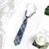 Camisa Uniforme Escolar Perezoso Mierda Cuello Cuadros Uniforme Japonés Corbata Jk Femenino Sin Cinturón Masculino Estilo Universitario Original Pareja Ins
