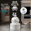 Proyector de Astronauta, Gran Adorno de Pie Junto al Sofá en la Sala de Estar, Decoración de Lujo Ligero de Moda