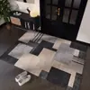 Tapete de Entrada de Veludo Artístico Cristal Retrô, Tapete de Pé Antiderrapante e Resistente ao Desgaste, Tapete de Chão Estilo Étnico Geométrico Americano, Em Estoque