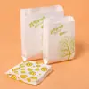Saco de papel à prova de óleo sem revestimento descartável para levar comida lanche saco para batata frita embalagem para coxa de frango embalagem para frango frito