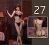 Amor lluvia amor divertido ropa interior tres pasión libre medias ajustadas rasgar sexy traje de red una generación de pelo