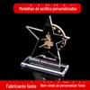 Medalha em forma de acrílico transfronteiriço Troféu de cristal transparente criativo Prêmio da equipe Comemorativo Comemorativo Personalização do compositor