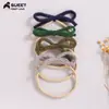 Accesorios para el Cabello de Niños Tejidos de Lana con Lazo para Comercio Exterior Europeo y Americano, Gomas Elásticas de Nylon Color Carne para Cabello de Bebé, Diademas Finas para Bebé