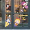 Nuevo HL011 caricatura niño niña Castillo calabaza Halloween ventana de cristal decoración pared hogar adhesivo de pared