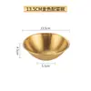 Tazón para ensalada de acero inoxidable estilo coreano, tazón para postre, tazón dorado comercial para comida, tazón para guarnición de restaurante de olla caliente, tazón para salsa para condimento, vajilla