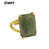 WT-R529 Cristal Natural Transparente Piedra Preciosa de Color Anillo de Amatista Joyería Básica de Combinación para Fiestas de Niñas
