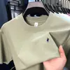 Camiseta de Algodón Puro para Hombre de Verano, Manga Corta, Color Sólido Simple, Cuello Redondo, Estilo Japonés Juvenil, Casual, Holgada, Corte Amplio, Camiseta Deportiva de Algodón
