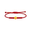 Pulseira de ouro puro 999 no atacado com contas de olho de gato, contas da sorte e contas com o mantra de seis caracteres - um presente para uma namorada