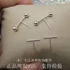 Pendientes de Plata de Ley 925 con Forma de T Largos Simples Versátiles Pendientes Individuales Moda Personalidad Minimalistas Barras para Orejas con Forma de T Modernos