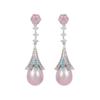 Pendientes Estilo Palacio Elegante Retro Francés Lujo Accesible Gama Alta Modificadores de Rostro Largo Pendientes de Perla en Forma de Gota de Agua