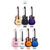 Guitarra acústica acústica mate de 38 pulgadas 41 pulgadas para principiantes, práctica de nivel básico, piano, guitarra, bajo, tilo, fuente, ventas directas de fábrica