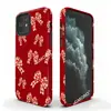 Funda de teléfono de estilo milenio linda de cuadros rojos con lazo, popular en internet, para Apple 17/18pro, nueva, dos en uno, película brillante
